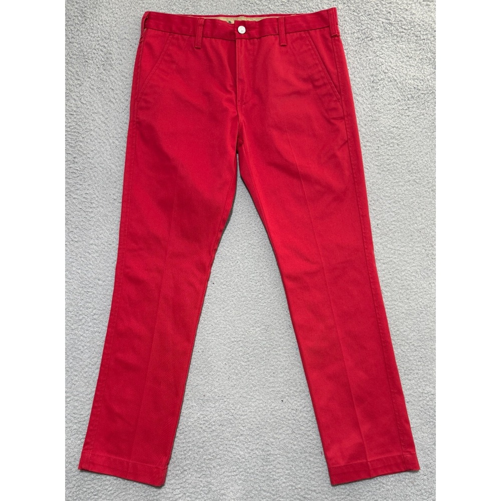 Levis Sta-Prest Straight Leg Chino pants Mens size 32 x 29 Red